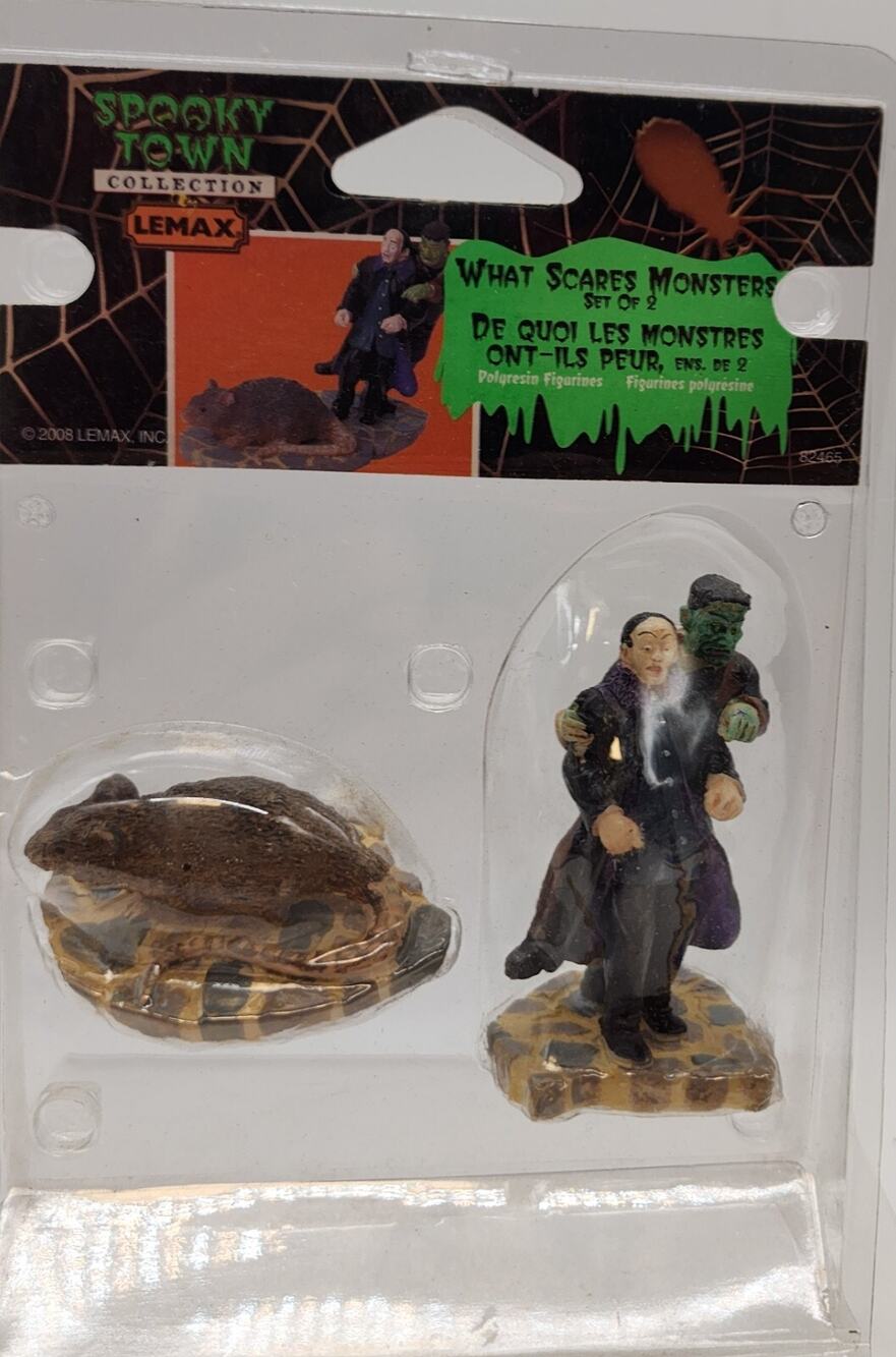 Lemax Spooky Town 2008 What Scares Monsters 82465 Retired NIB
